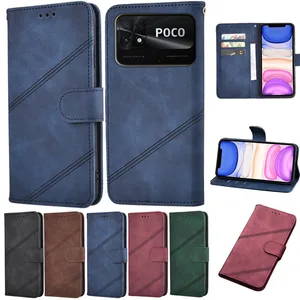 Coque Case For Xiaomi Poco C40 Cover Flip Magnetic Card Wallet Leather Protective Phone Etui Book On