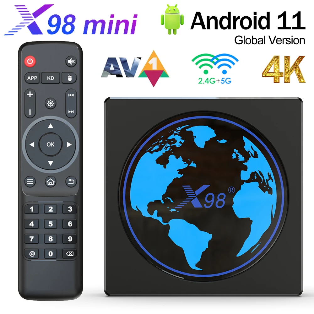 Приставка Смарт-ТВ X98MINI Android 11 0 Amlogic S905W2 4K HDR10 + AV1 | Электроника
