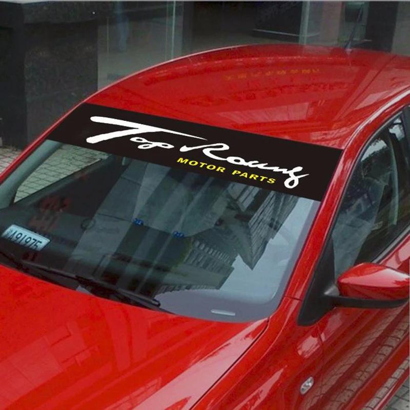 

130x21cm Auto Front Windshield Reflective Effect Sticker Togo Racing Logo Decoration Car Window Waterproof Decal Accessories