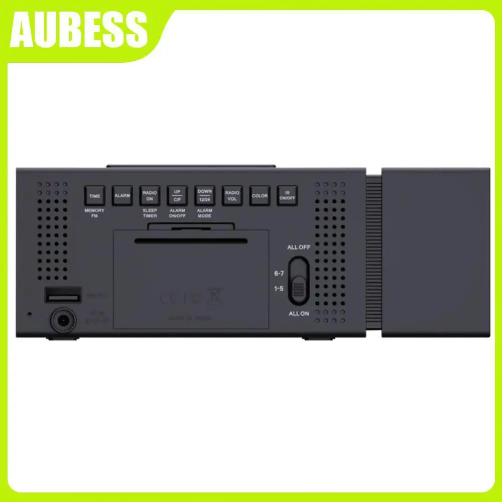 

Электронные настольные часы из АБС-пластика, зуммер или радио, функция инфракрасного датчика, светодиодные зеркальные настольные часы, ЖК-дисплей, часы с дисплеем, зеленый и белый цвета