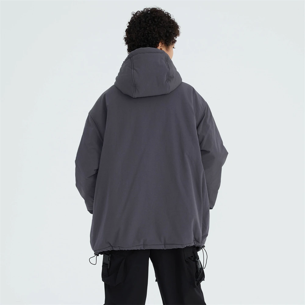 New Women Winter Hooded Coats Thick Warm Clothes Street Multiple Pockets Unique Outwear Hip Hop Couples Fashion Cotton Jackets