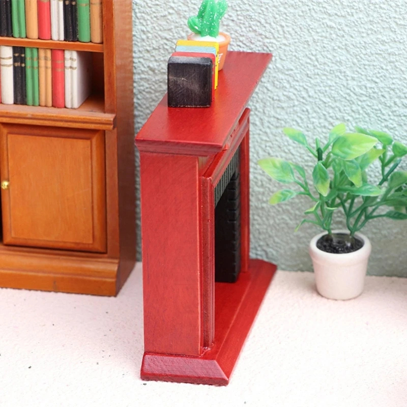 

Vintage Fireplace for Dollhouse Pretend Fireplace Durable Decoration