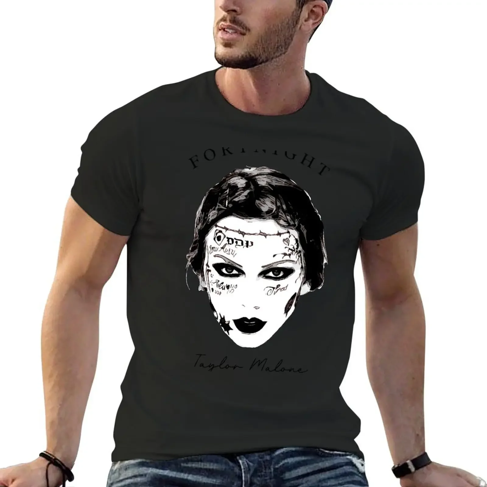 Футболка с надписью Fortnight TTPD Отдел мученых поэтов черные заготовки