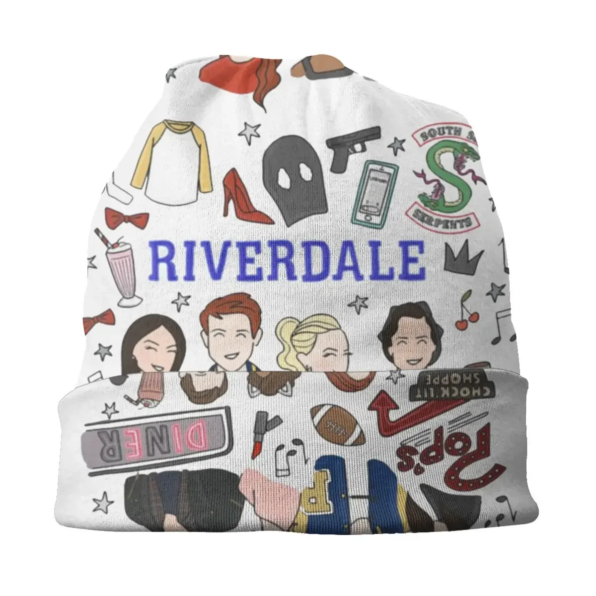 Винтажная шляпа улзан Riverdale 90s Side Serpents вязаные шапки шапочки облегающие мужские