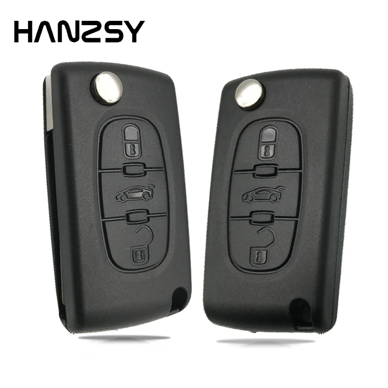 3 Button Remote Key Case For peugeot 408 308 207 208 407 406 208 307 408  partner CE0536/CE0523 Replacement Car key shell Fob