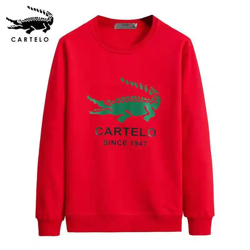 

Cartelo autumn new long sleeve sweater men's sweater men's business leisure 2022 top quality crocodile logo