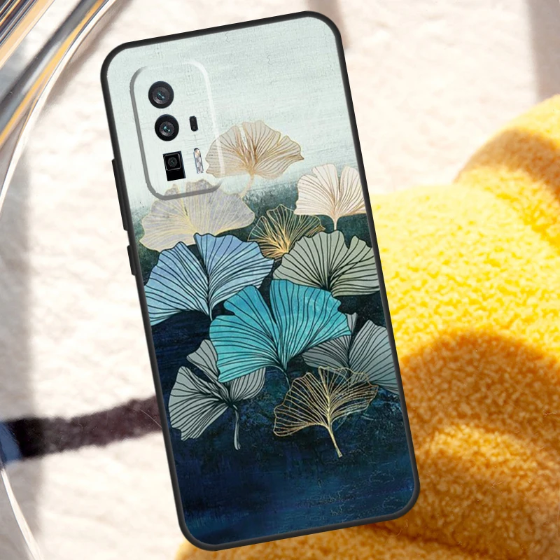 Роскошный чехол с листьями Ginkgo для Xiaomi 14 Ultra 12 13 Lite 11T 12T 13T Pro POCO X6 X3 X4 X5 M5s M6 F3 F5