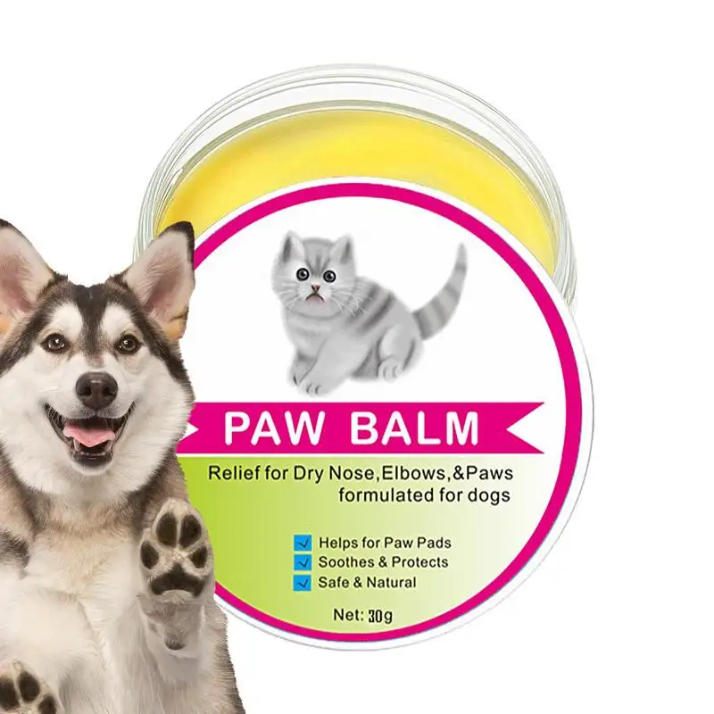 

Paw Pad Balm Soother Paw Pad Lotion For Hot Pavement 30g Pets Nose Elbow Cream Wax Butter Effective & Safe Natural For Dogs