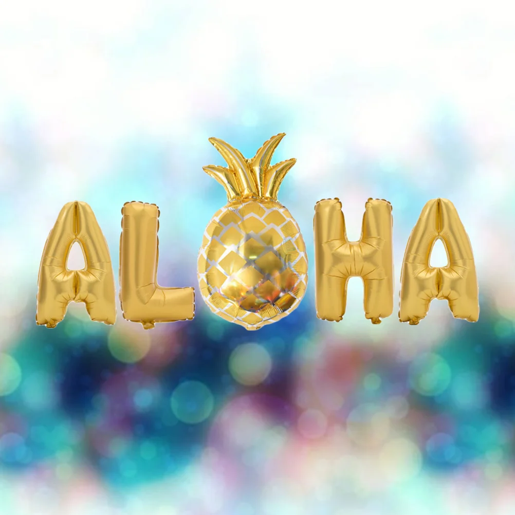 

Party Balloon Hawaiian Balloons Decorations Aloha Tropical Summer Favors Supplies
