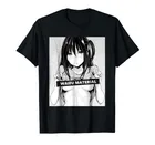 Забавная черная футболка из материала Waifu хентай, аниме, топ в стиле панк Харадзюку, уличная одежда, футболка, Мужская забавная хипстерская Футболка с принтом Аниме Манга