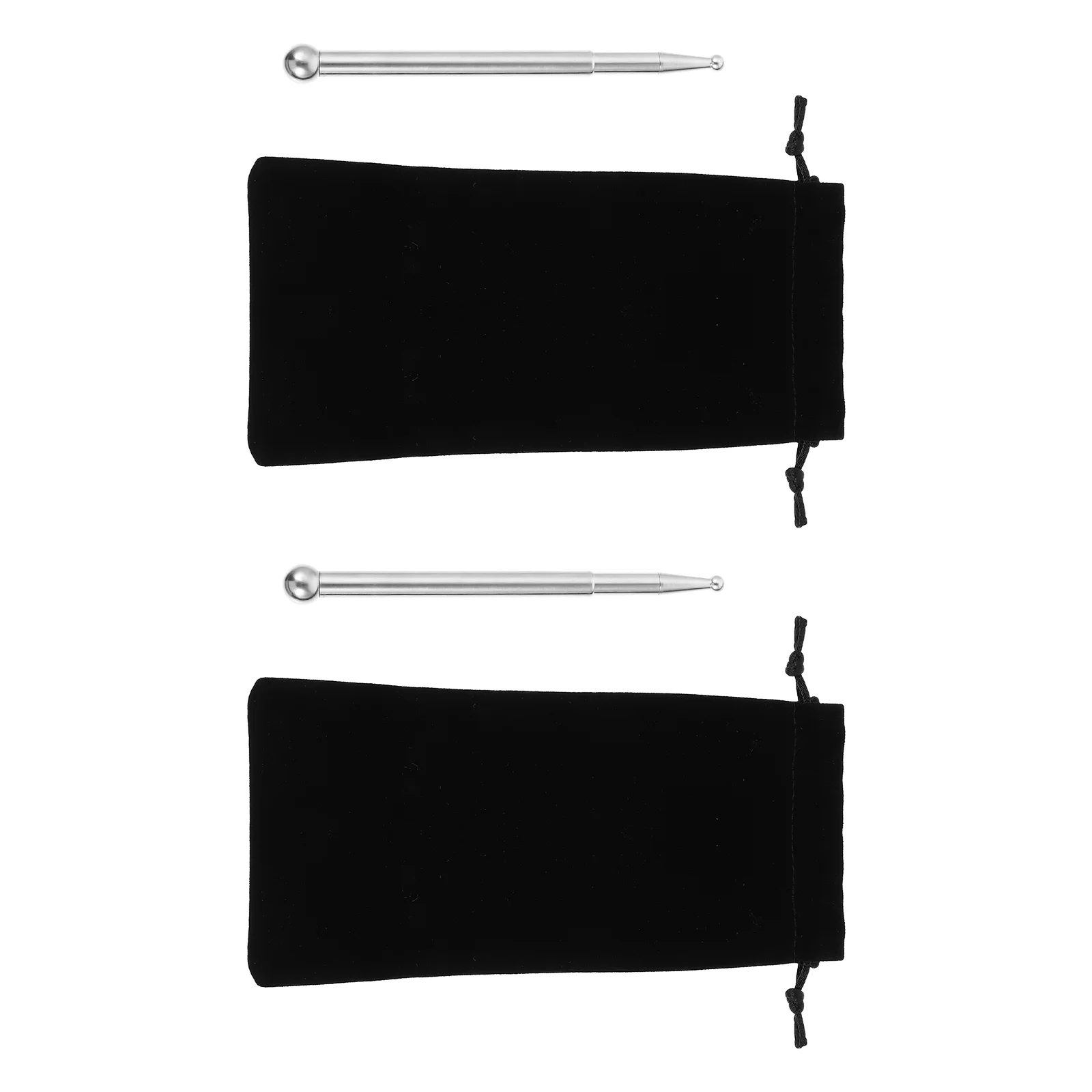 

1 Set of Stainless Steel Facial Acupoint Pressure Stick for Massaging (Silver)