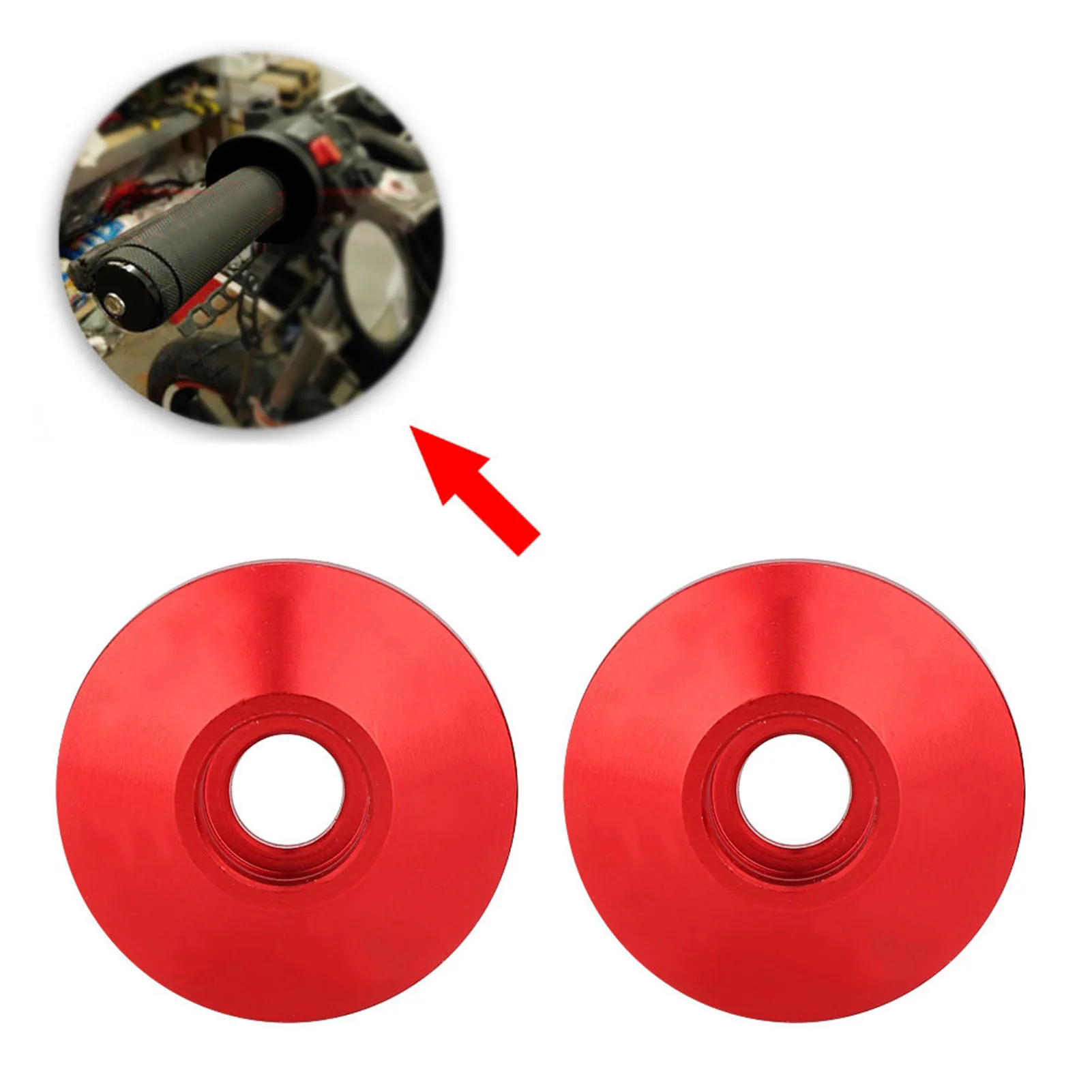 1 пара универсальные алюминиевые Заглушки для Руля Мотоцикла