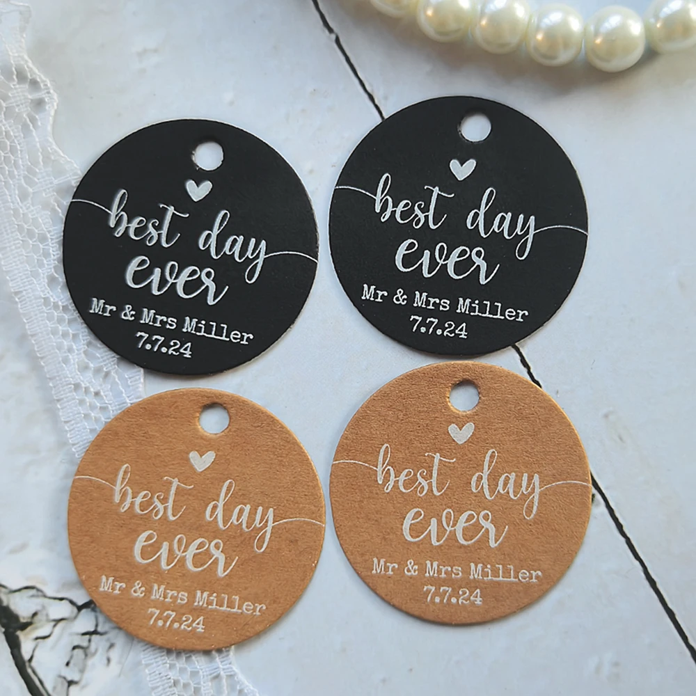 Бирки из крафт/черной бумаги BY46-35 мм, диаметр 35 мм