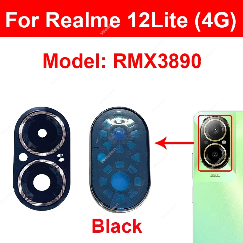 Стеклянная рамка для задней камеры с клейкой наклейкой клей Realme 12Lite 12 Lite 4G RMX3890
