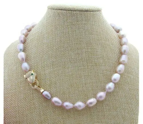 

Elegant 11-13mm Baroque South Sea Lavender Pearl Necklace 18 Inch
