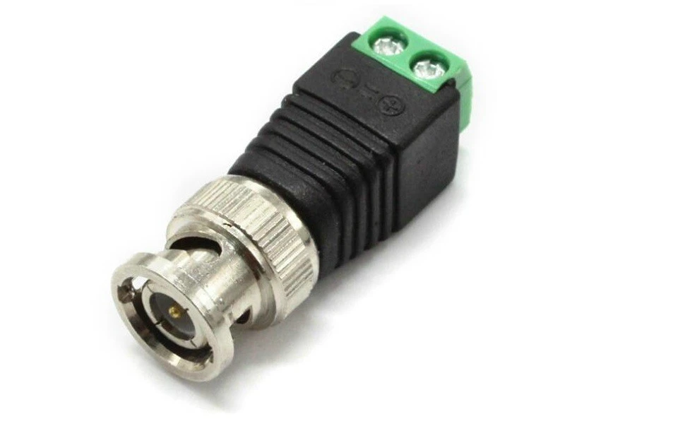 

2pcs/lot Mini Coax BNC Connector UTP Video Balun Connector BNC Plug DC Adapter For CCTV Surveillance Camera