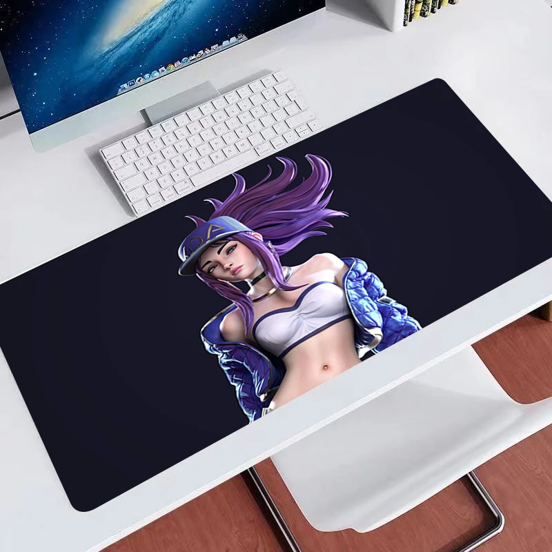 

Большой коврик для мыши Xxl 900x400 KDA Akali LOL игровые аксессуары компьютерный Настольный Коврик противоскользящий крутой коврик для мыши ноутбук...