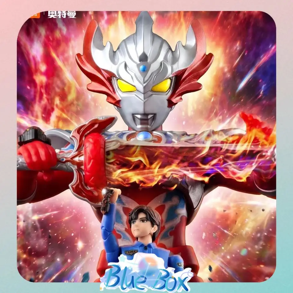 Фото Оригинальная коллекционная фигурка Blokees Ultraman Stars S Version 3 Taiga, игрушка-украшение, подарок на день рождения для мальчиков, в наличии, в слепой коробке №1