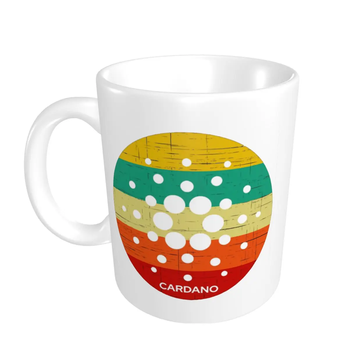 

Promo Classic Cardano ADA Cryptocurrency Grunge V2 Mugs Geeky Ada CUPS Print milk cups
