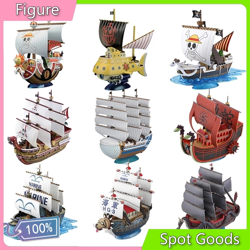 

7CM Hot Anime Luffy Red Force Pirate Grand Ship Figure 3 Styles Going Merry Thousand Model PVC Children's Toys Collectible Doll