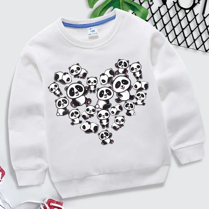 

Новинка 2022, летняя тонкая толстовка с изображением милой панды для девочек, модные топы с мультяшным принтом, футболка в форме сердца для ма...