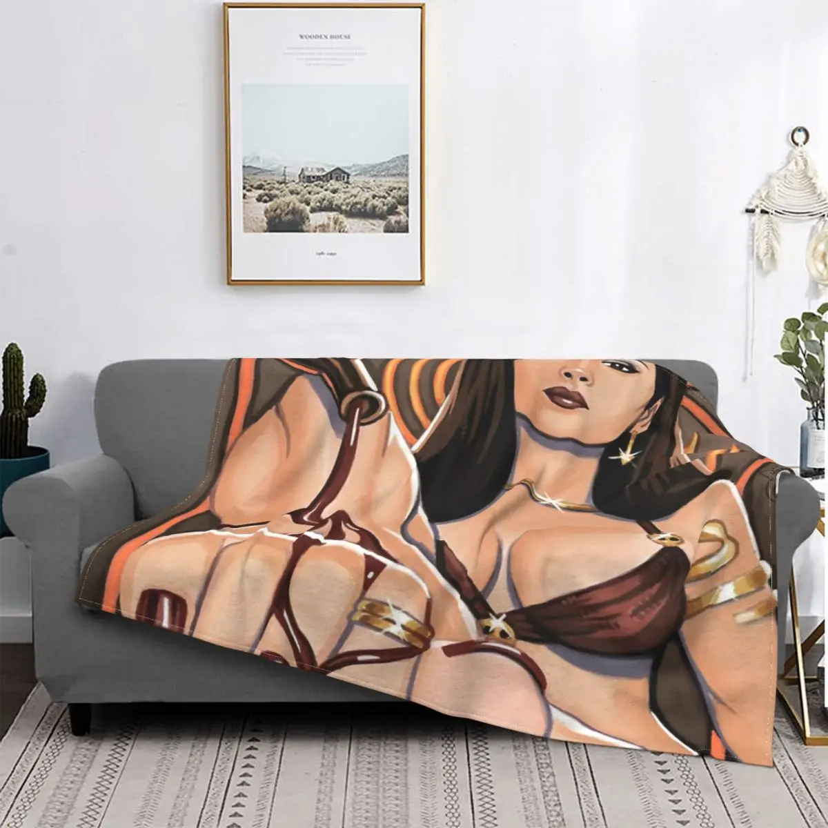 

Salma Hayek-Manta de Licor para el домашний, cubrecama a cuadros, cubrecami Kawaii, textil de lujo