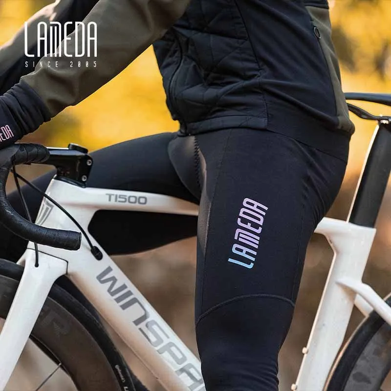 Мужские зимние велосипедные брюки LAMEDA 5-15 ℃ теплые флисовые ветрозащитные для