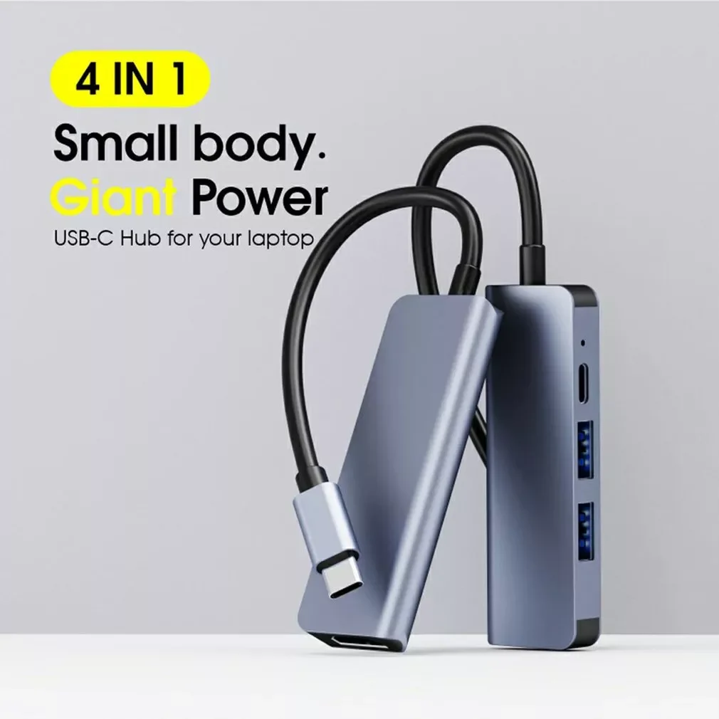 

4 In 1 USB 3.0 HUB Type C to USB 4 Port Multi Splitter Adapter OTG Type-C HUB For Lenovo Macbook Pro PC Computer Accessories