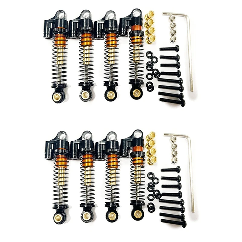 

2X For FMS FCX24 Metal 43Mm Shock Non Oil Pressure 1/24 RC Crawler Car Upgrades Parts Accessories,Black