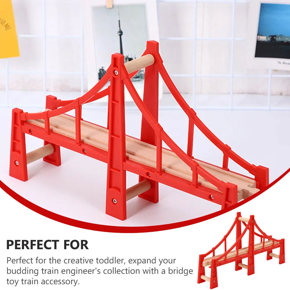 Рельсовый мост деревянная приподнятая игрушка модель опередачи игрушки треки