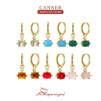 canner colorful stone earrings silver 925 earring for women drop earrings luxury pendientes huggie 18k gold wedding party gift