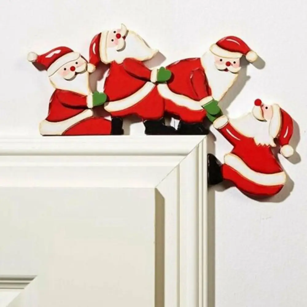 

Christmas Door Frame Decoration Santa Claus Christmas Elk Wooden Decoration Xmas Decor For Home