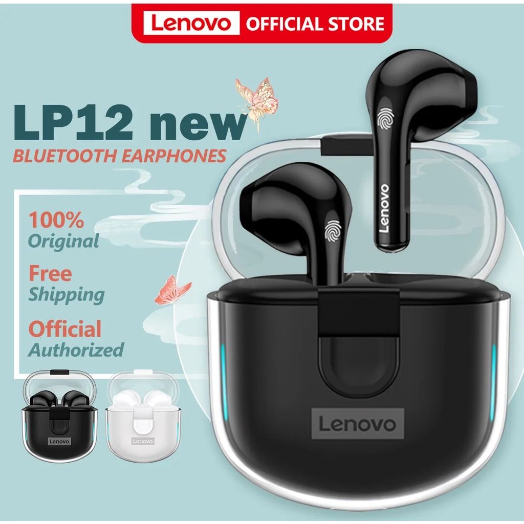 

Original Lenovo LP12 2022 Upgraded Version Wireless Bluetooth5.1 Earphones Low Latency With HD Stereo Sound Gaming Mic