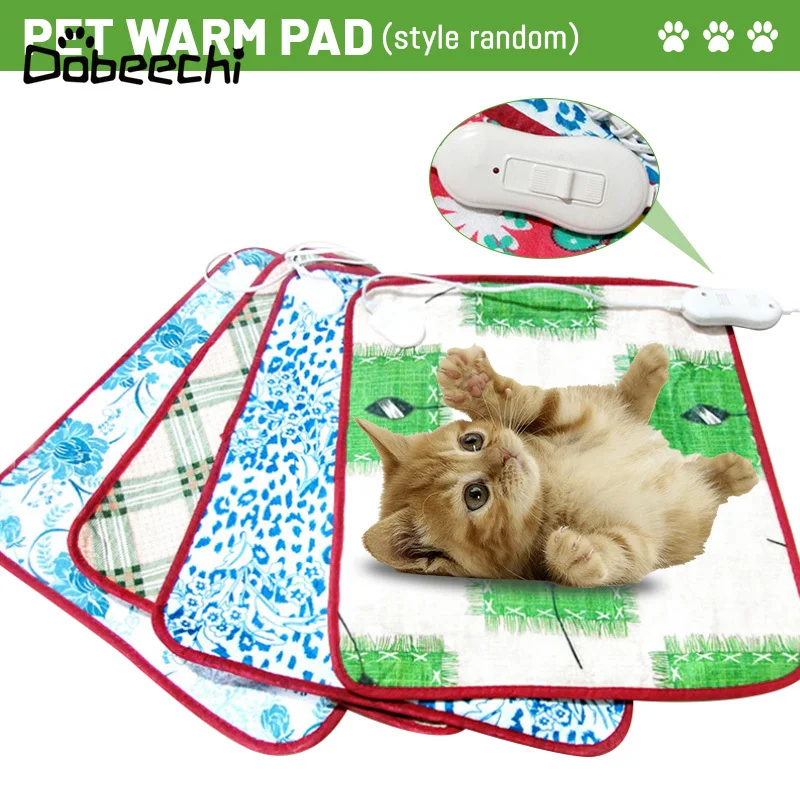 

220V Pet Electric Heating Blanket Cat Electric Heated Pad Anti-scratch Dog Autumn Winter Heater Thickened Mat Warm Sleeping Bed