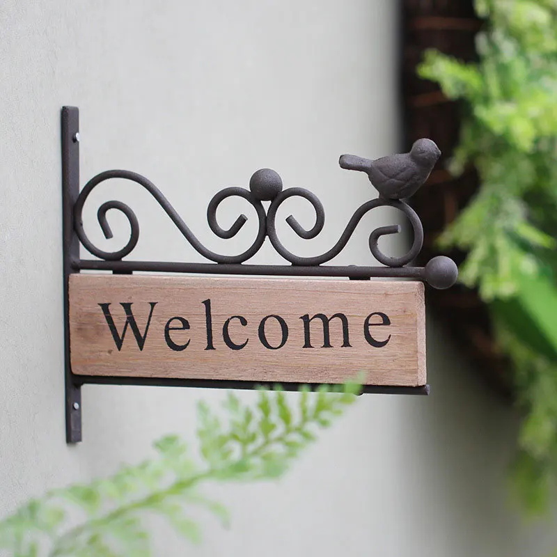 

Doorplate Welcome Home Decor Retro Hanging Ornament Wooden Signs Door Decoration Aesthetic Outdoor Nursery Decor