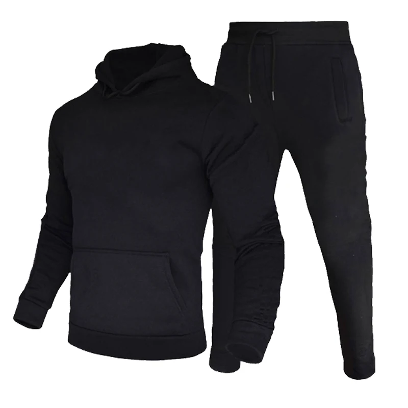 

Men's Fashion Printed Hooded Suits Autumn Winter Hoodie + Pants 2-piece Suit Streetwear Athletic Sets Men's Casual Tracksuits