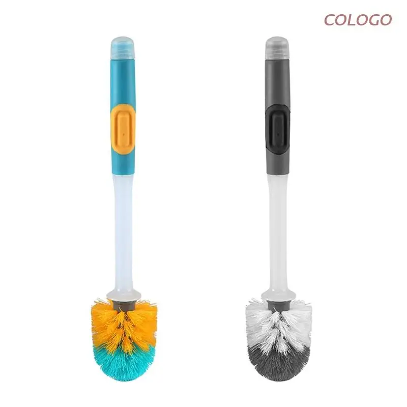 

Wall Mounted Clean Brush and Holder Set Long Handle Toilet Brush Durable D0LD
