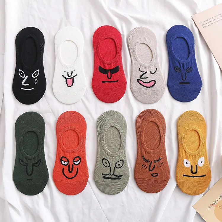 3 Pairs Sock for Women Cotton Short Crew Ankle Low-Cut Breathable Cute Socks Summer Casual Anti Slip Socks Fashion Funny Socks