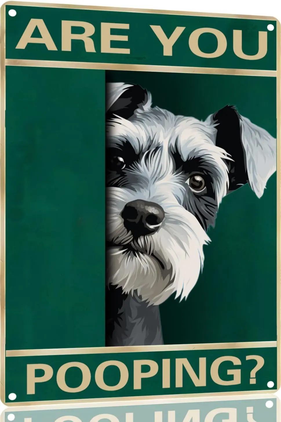 Mnture Schnuzer Vntge Metl Tn Sgn re You Poopng Broom Забавный плакат Decoon Tolet Cve Br Home Wll