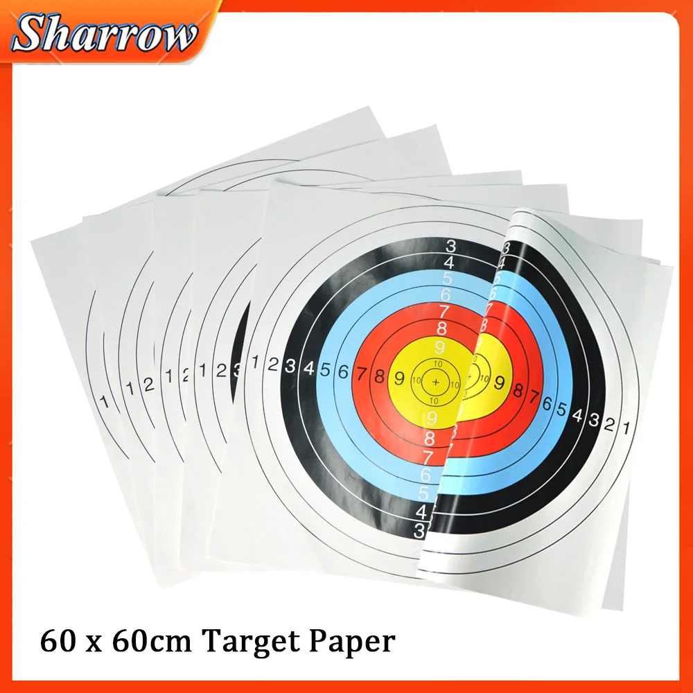 

12/24pcs Archery Target Paper 40*40cm 60*60cm Standard Ring Animal Target Shooting Art Paper for Bow Arrow Practice Accessories
