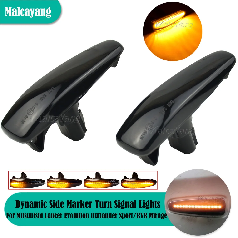 

High Performance Dynamic LED Turn Signal Side Marker Lights For Mitsubishi Lancer Evolution Outlander Sport/RVR Mirage