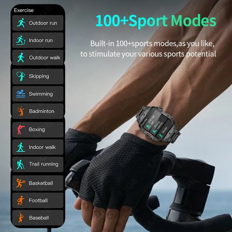 Мужские умные часы Xiaomi SOS Bluetooth 1 96 дюйма цвет в ассортименте