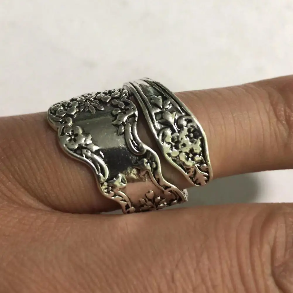 

Trendy Open Ring Electroplating Comfortable to Wear Wrap Around Open Ring Hypoallergenic Finger Band Jewelry Accessory