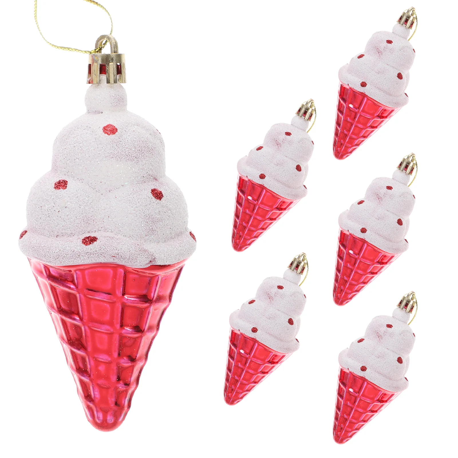 

6 Pcs Christmas Decorations Utenciles Xmas Decors Tree Hanging Ornaments Props DIY Plastic Elder