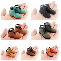 16 male soldier climbing shoes high quality handmade solid trendy martin boots model for 12in action figure removable feet doll