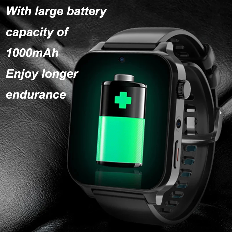 Мужские Водонепроницаемые Смарт-часы часы с экраном 1 99 дюйма 4G GPS Wi-Fi SIM-карта -