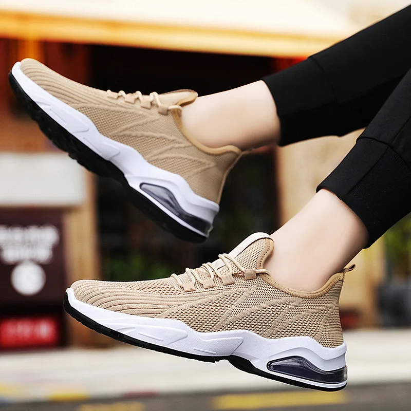 

Shoes Men's 2022 New Flying Woven Men's Shoes Trend Air Cushion Running Shoes Student Sports Leisure Sports Men's Shoes