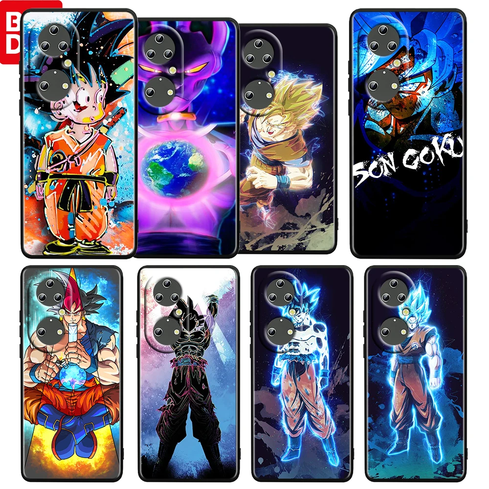 

Dragon Ball Hot Japan Anime For Huawei P50 P20 P30 P40 5G P10 Pro Lite E Plus P9 Lite Mini Silicone Soft Black Phone Case Cover