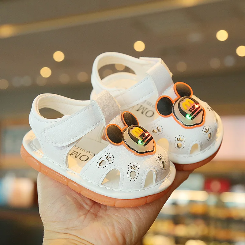Disney New Baby Shoes Baby Boy Girl Shoes Leather Rubber Sole Anti-slip Toddler First Walkers Infant Crib Shoes Newborn Girl