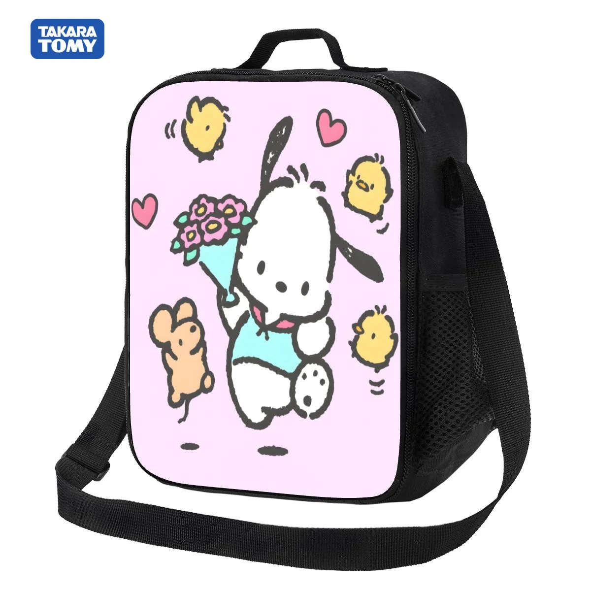 

Sanrio Pochacco Kawaii Pochacco Dog Anime Lunch Bag Reusable Lunch Box Insulated Lunch Tote with Portable for Women Men Outdoor